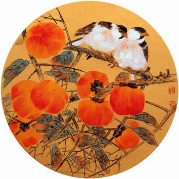 05李俊香--霜染红柿叶叶丹34-34cm.jpg